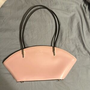 Beijo Over The Moon Handbag and Card Holder. Pearlescent Pink. Chic. Feminine.